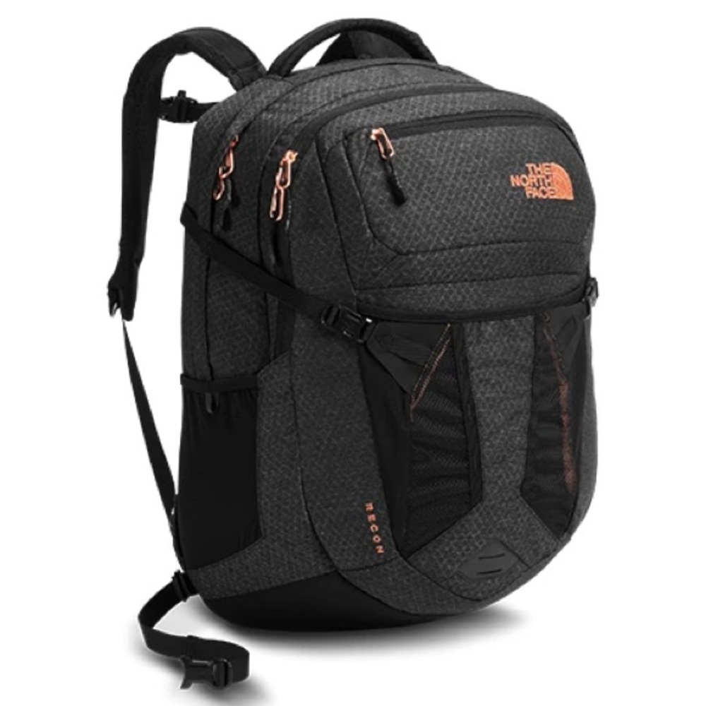 The North Face Grey and Rose Gold Backpack